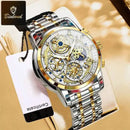 Relógio Masculino de Aço Inoxidável à Prova d’Água Detalhado e Brilhante